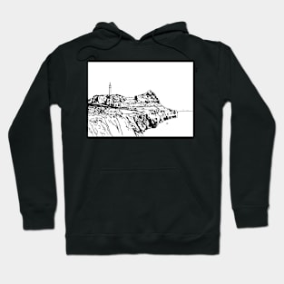 Rock of Gibraltar (Black and white) Hoodie